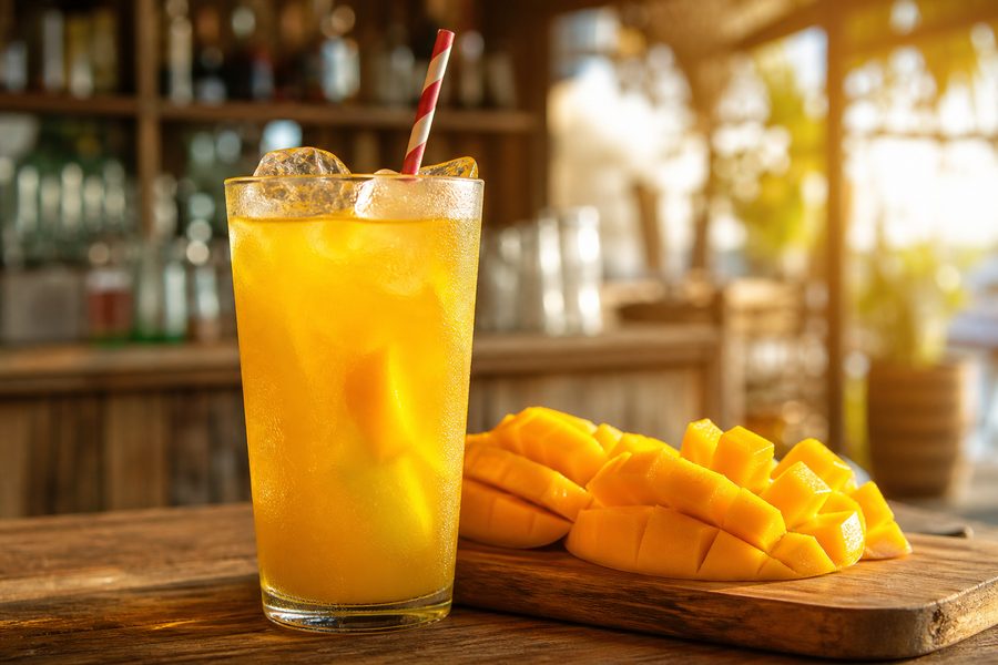 Mango lemonade summer drink